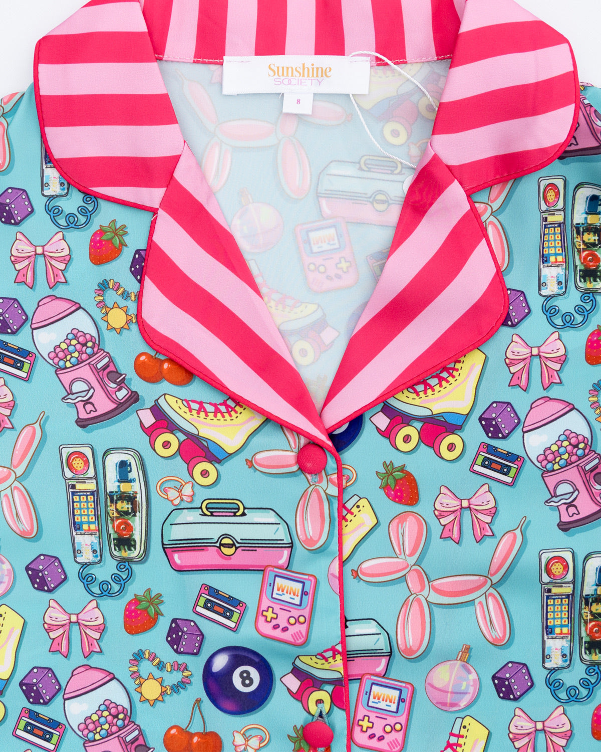 Kids Silky 90's Girl Short Sleeve Short Set