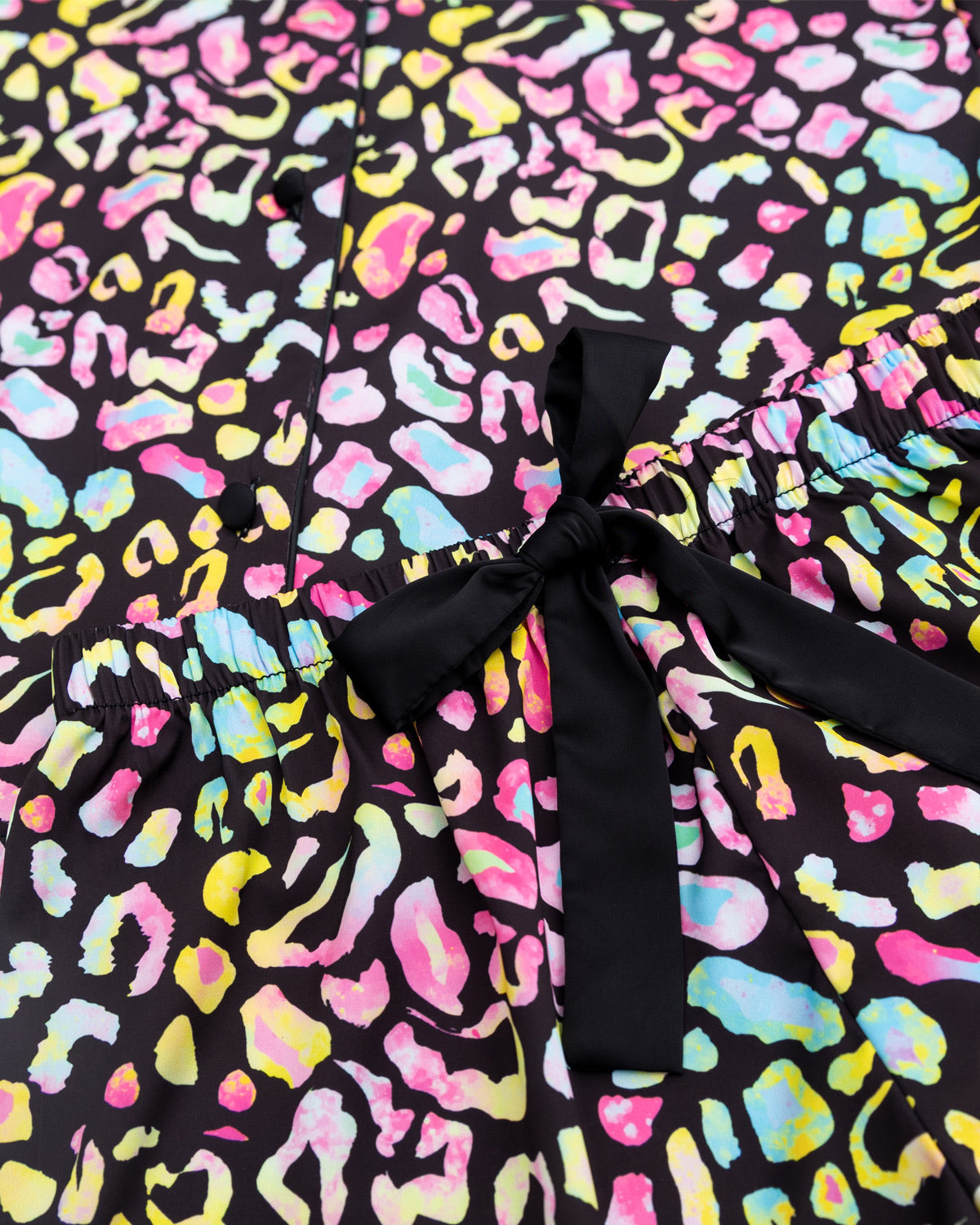 Silky Bright Animal Short Sleeve Short Set