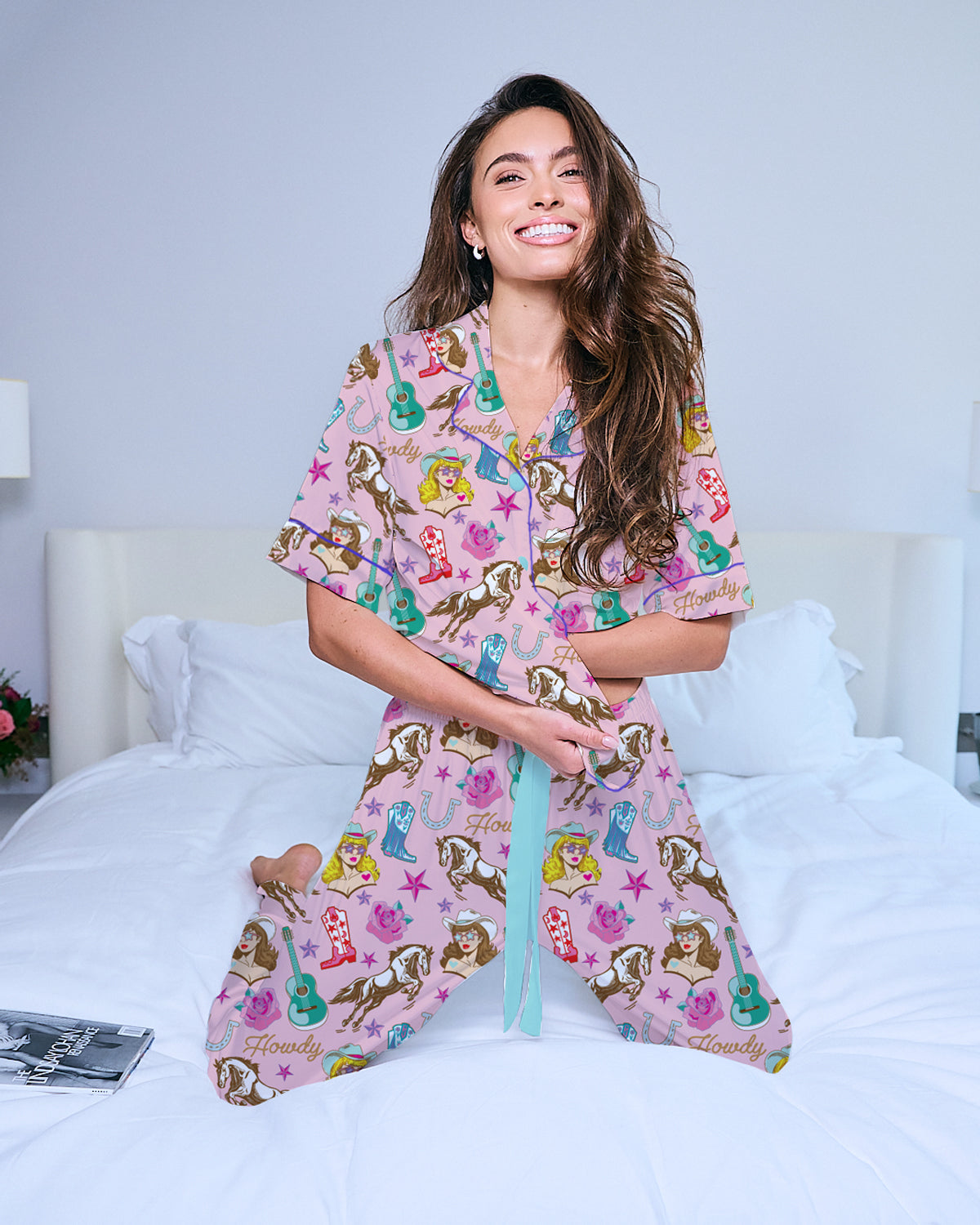 Silky Cowgirl Candy Short Sleeve Pant Set