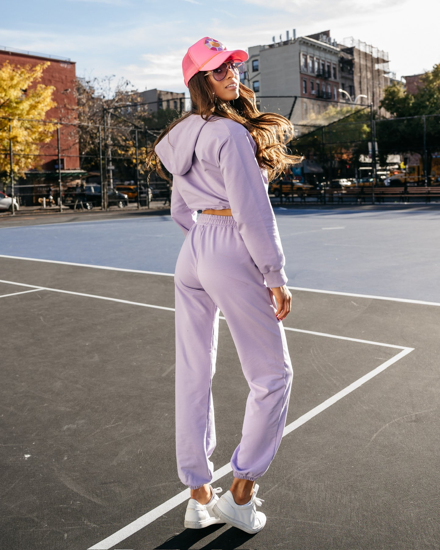 Grace Ann Nader in Sunshine Club Hooded Jogger Set
