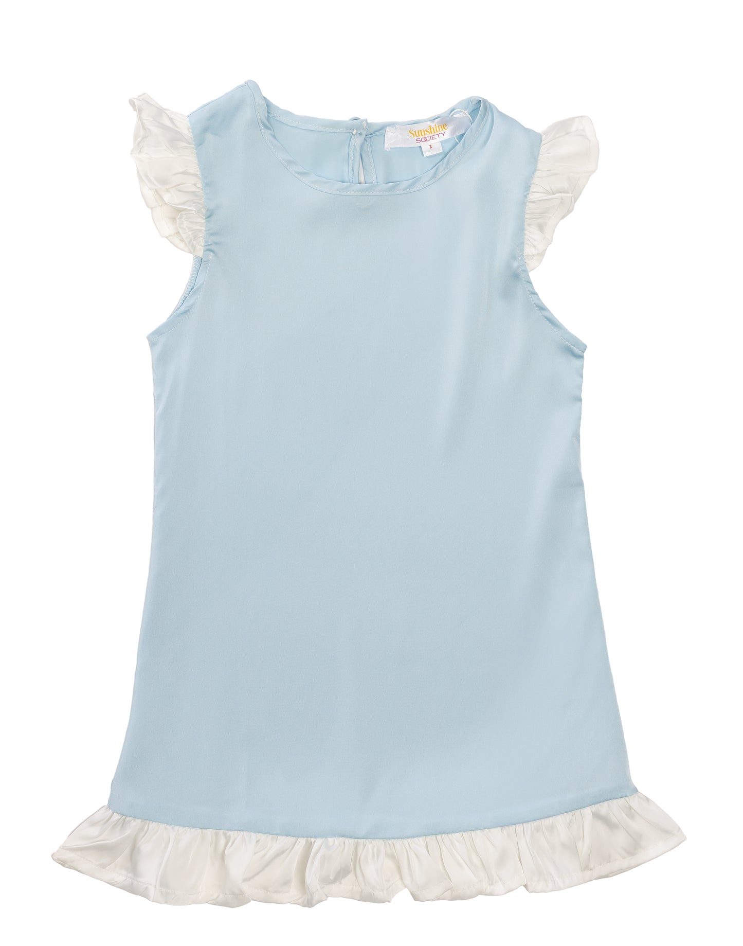 Kids Blue Silky Dress
