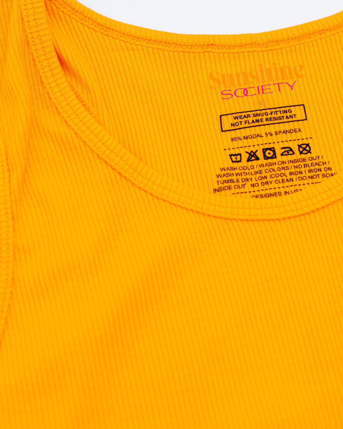 Kids Sunshine Classic Ribbed Tank, Orange