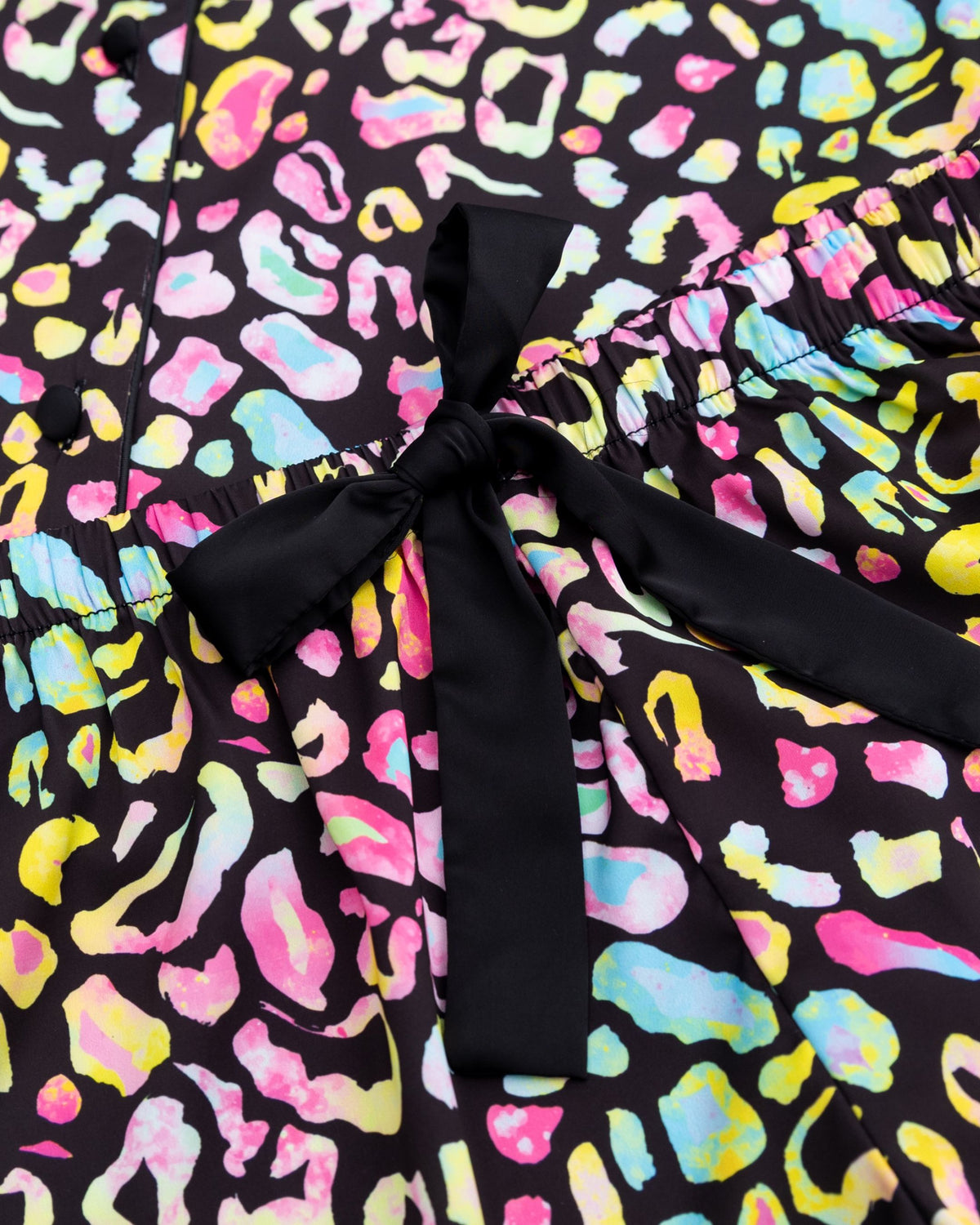 Bright Animal Silky 3/4 Shirt Set