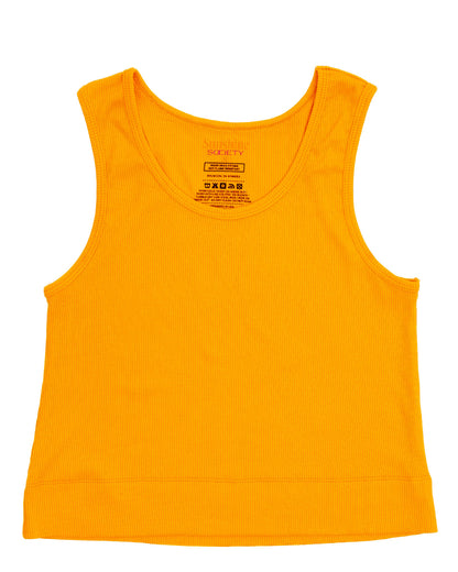 Sunshine Classic Ribbed Tank, Orange
