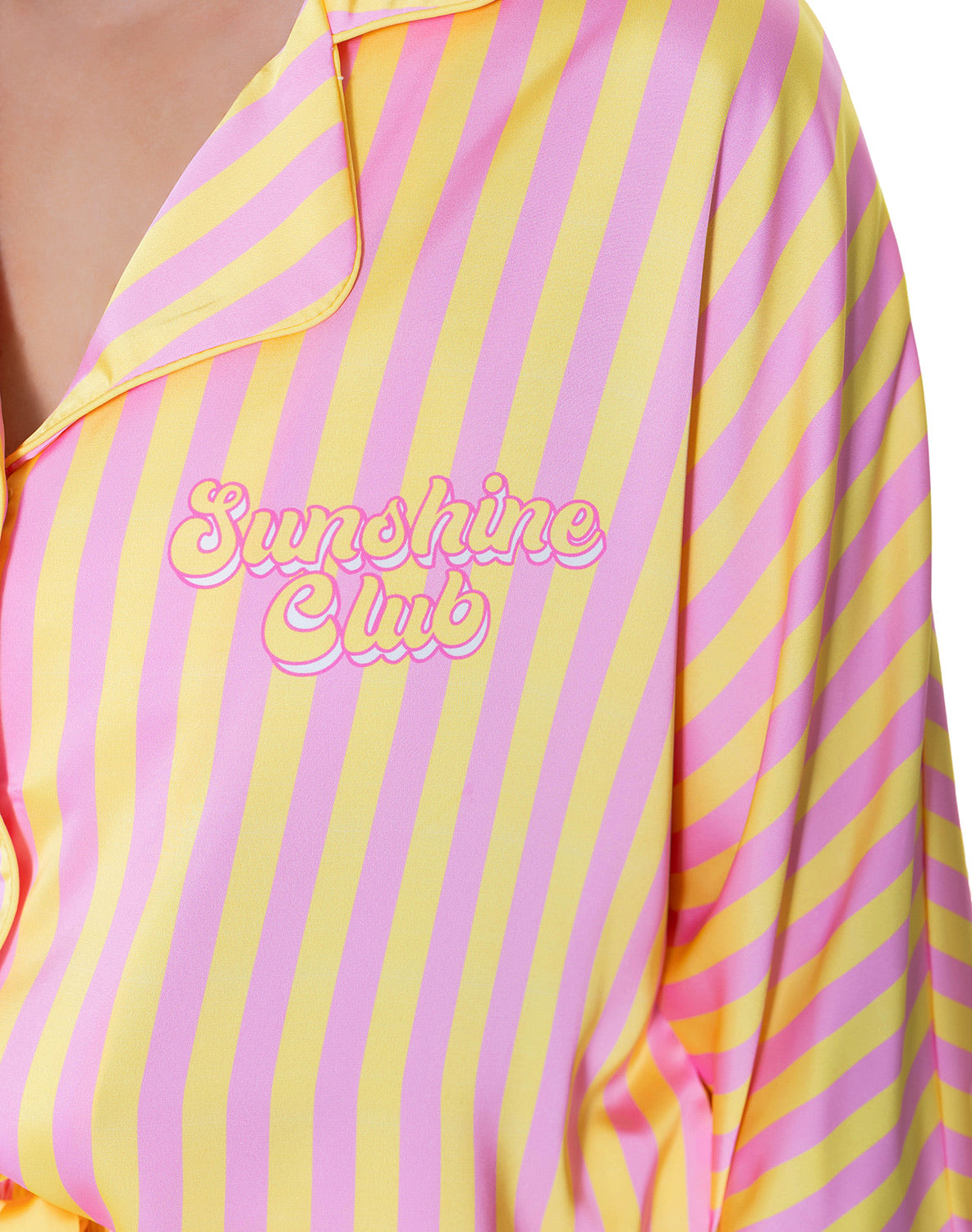 Silky Sunshine Club 3/4 Sleeve Short Set