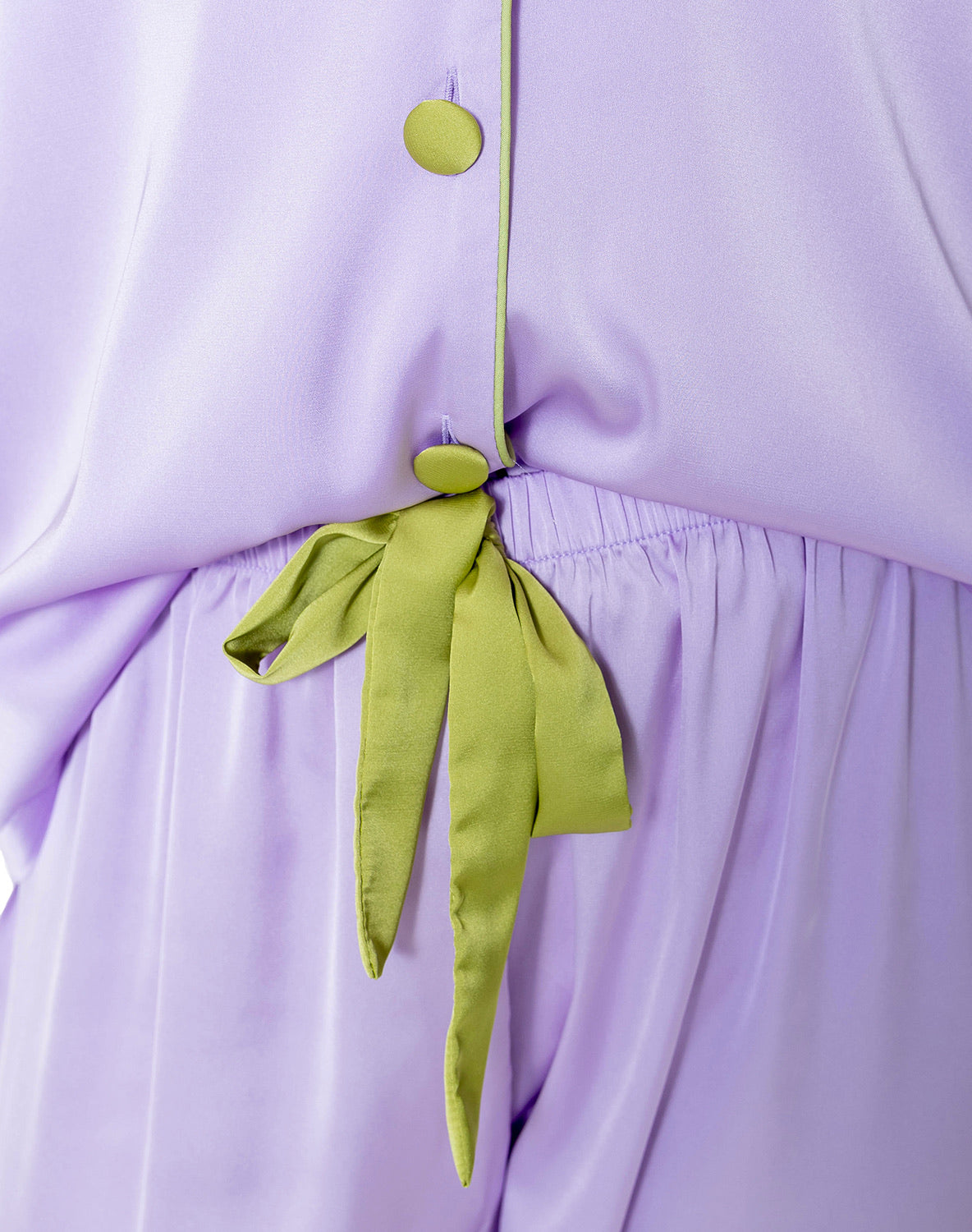 Silky Lavender Short Sleeve Pant Set
