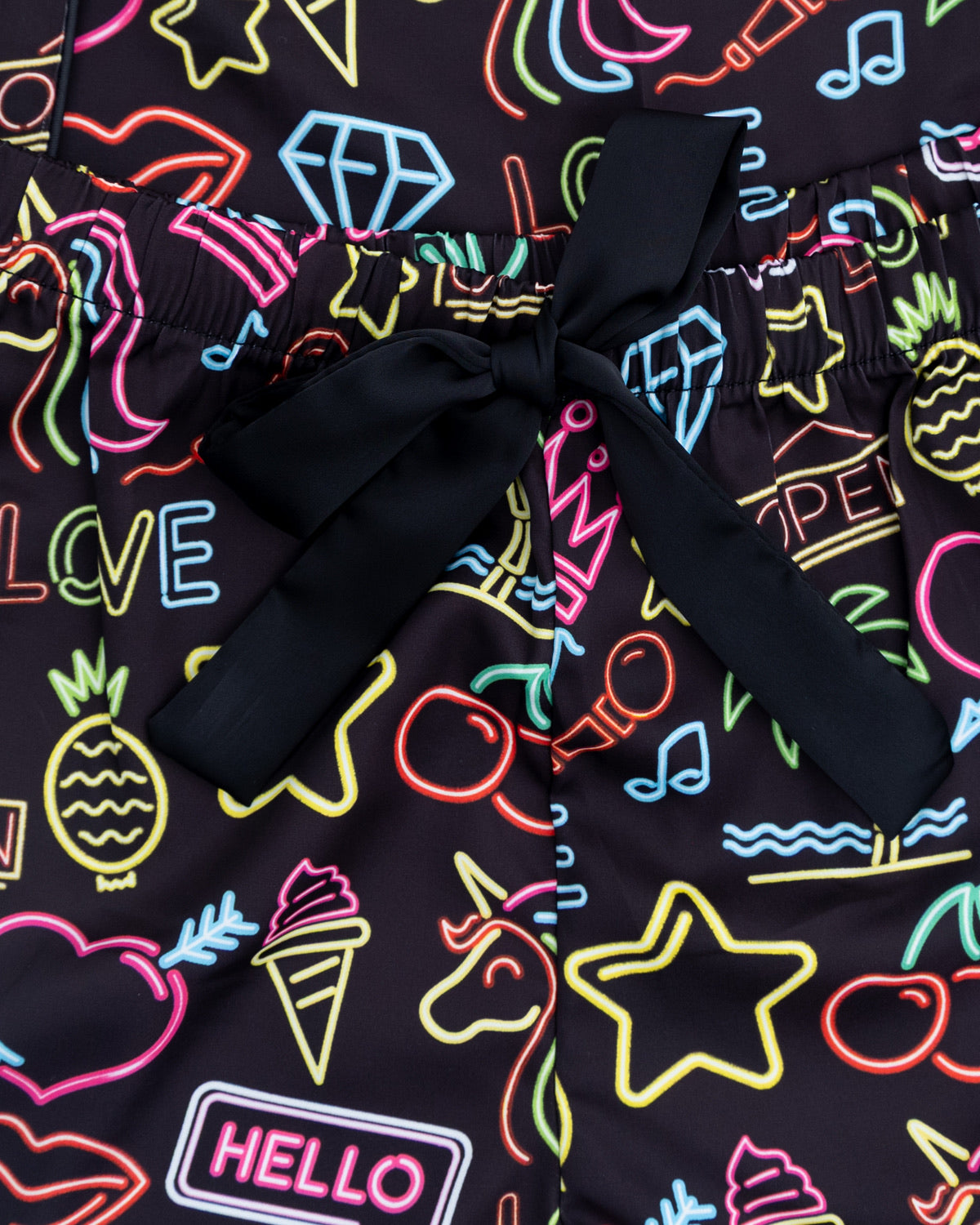 Kids Silky Neon Short Sleeve Short Set
