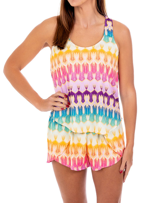 Silky Palm Royale Tank w/ Butterfly Short Set