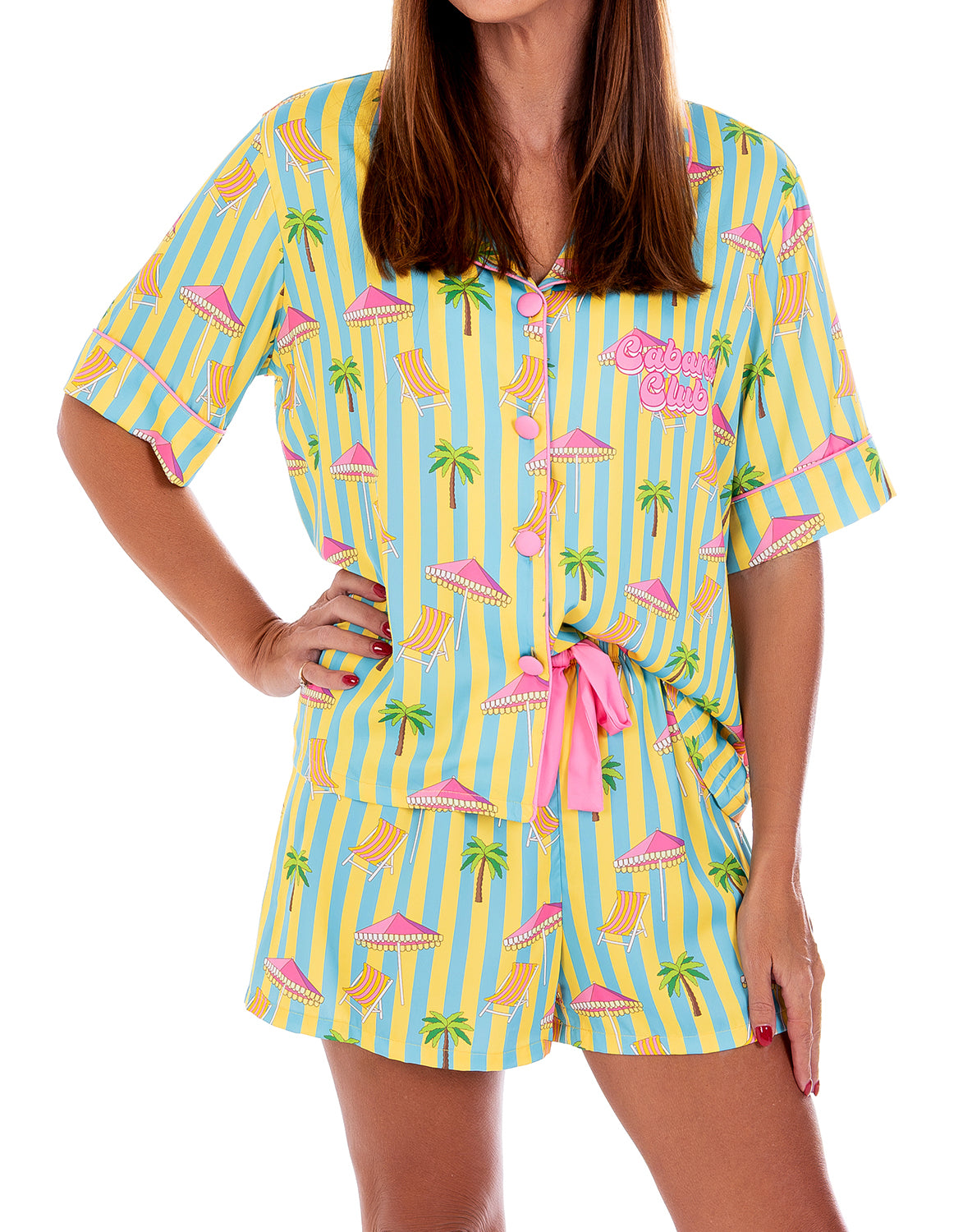 Silky Cabana Club Short Sleeve Short Set