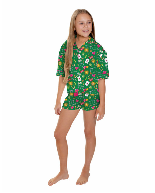 Kids Silky Lucky Short Sleeve Short Set