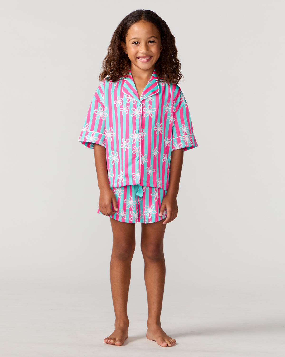 Kids Daisy Silky Short Set