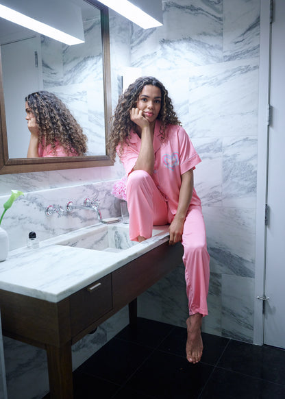 Silky Heartbreaker Short Sleeve Pant Set