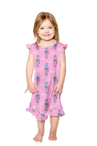 Kids Silky Graffiti Nutcracker, Pink Silky Dress