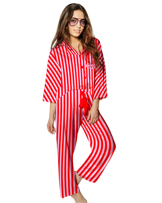 Grace Ann Nader in Silky Christmas Club (3/4 Sleeve w/ Pants)