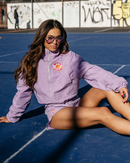 Grace Ann Nader in Solitaire Sun Track Jacket, Purple