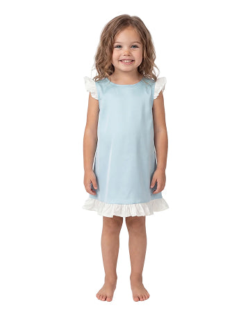 Kids Blue Silky Dress
