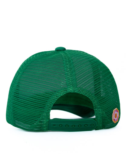 Solitaire Sun Trucker Green Hat