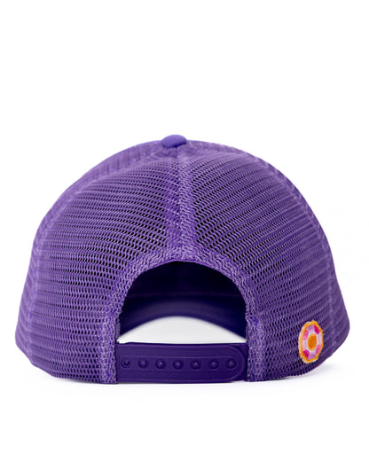 Kids Tiger Trucker Hat, Purple