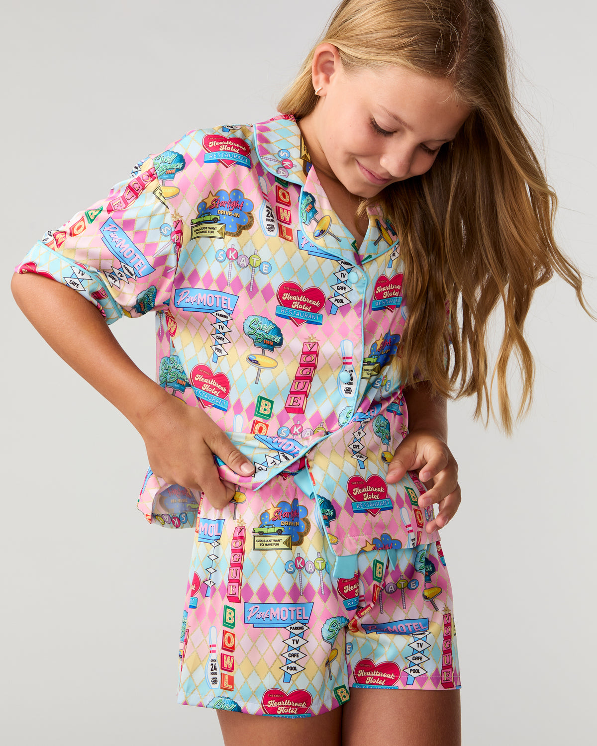 Kids Highway Holiday Silky Short Set