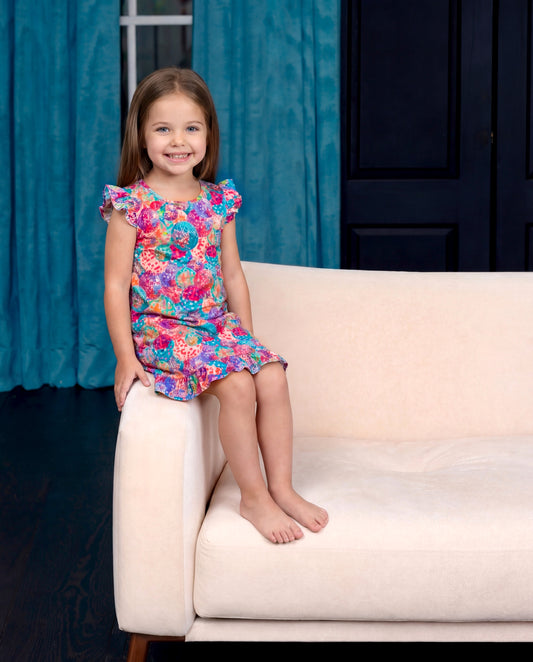 Kids Disco Queen Silky Dress