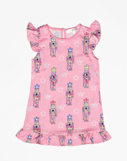 Kids Silky Graffiti Nutcracker, Pink Silky Dress