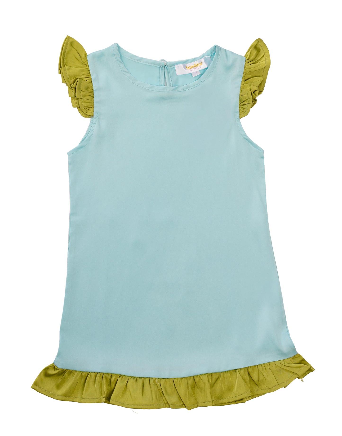 Kids Turquoise Silky Dress