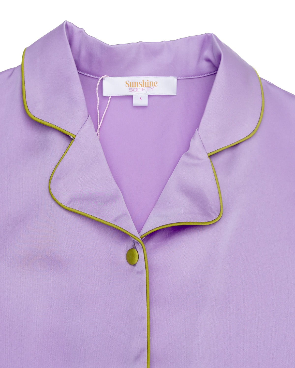 Kids Lavender Silky Short Set