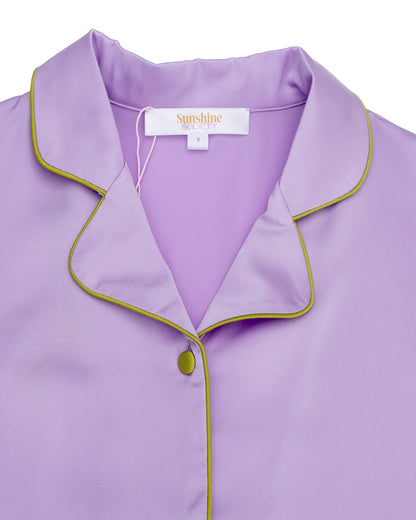 Kids Lavender Silky Short Set