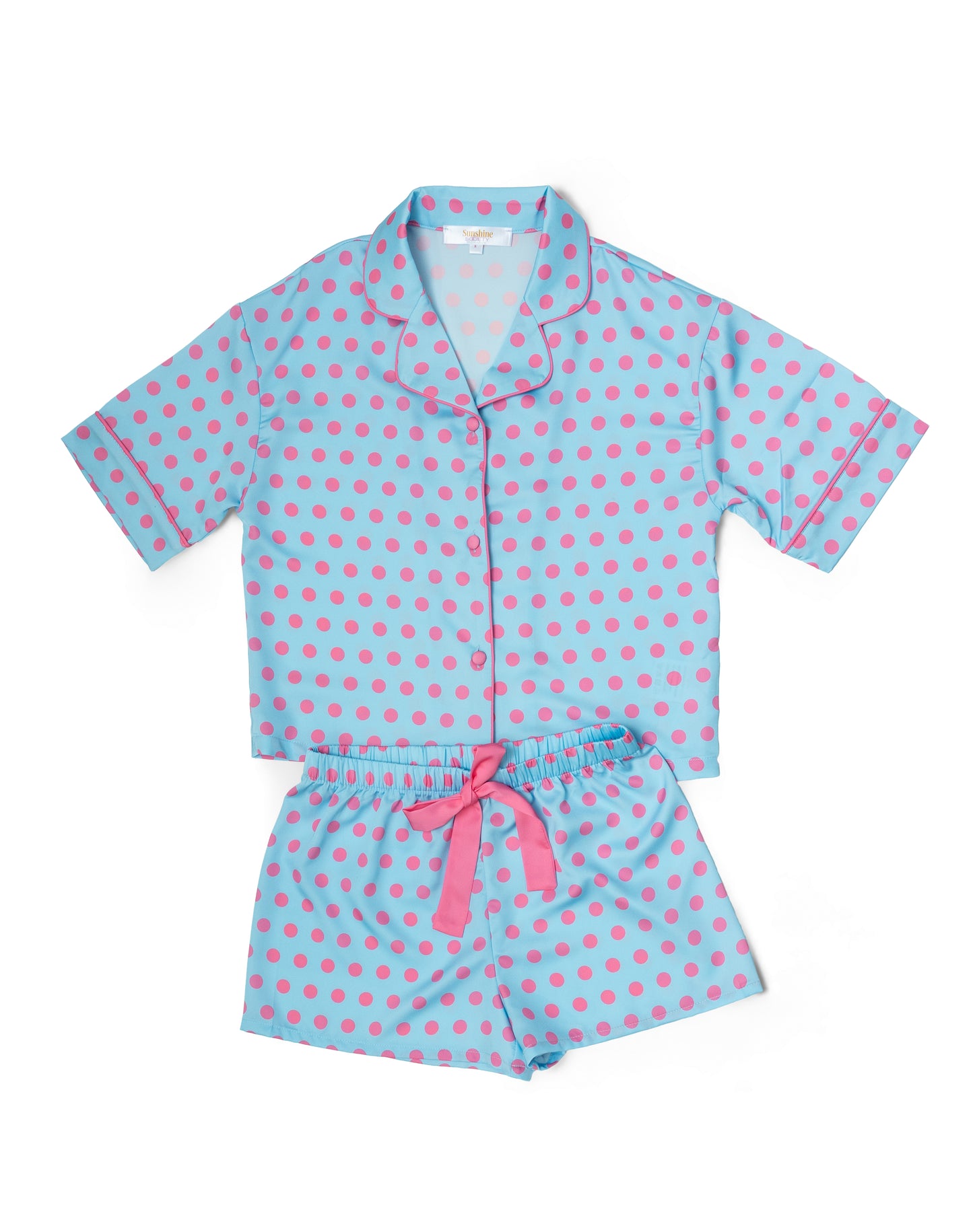 Kids Polka Pop Silky Short Set