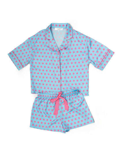 Kids Polka Pop Silky Short Set