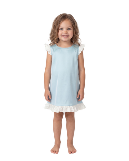 Kids Silky Blue Silky Dress