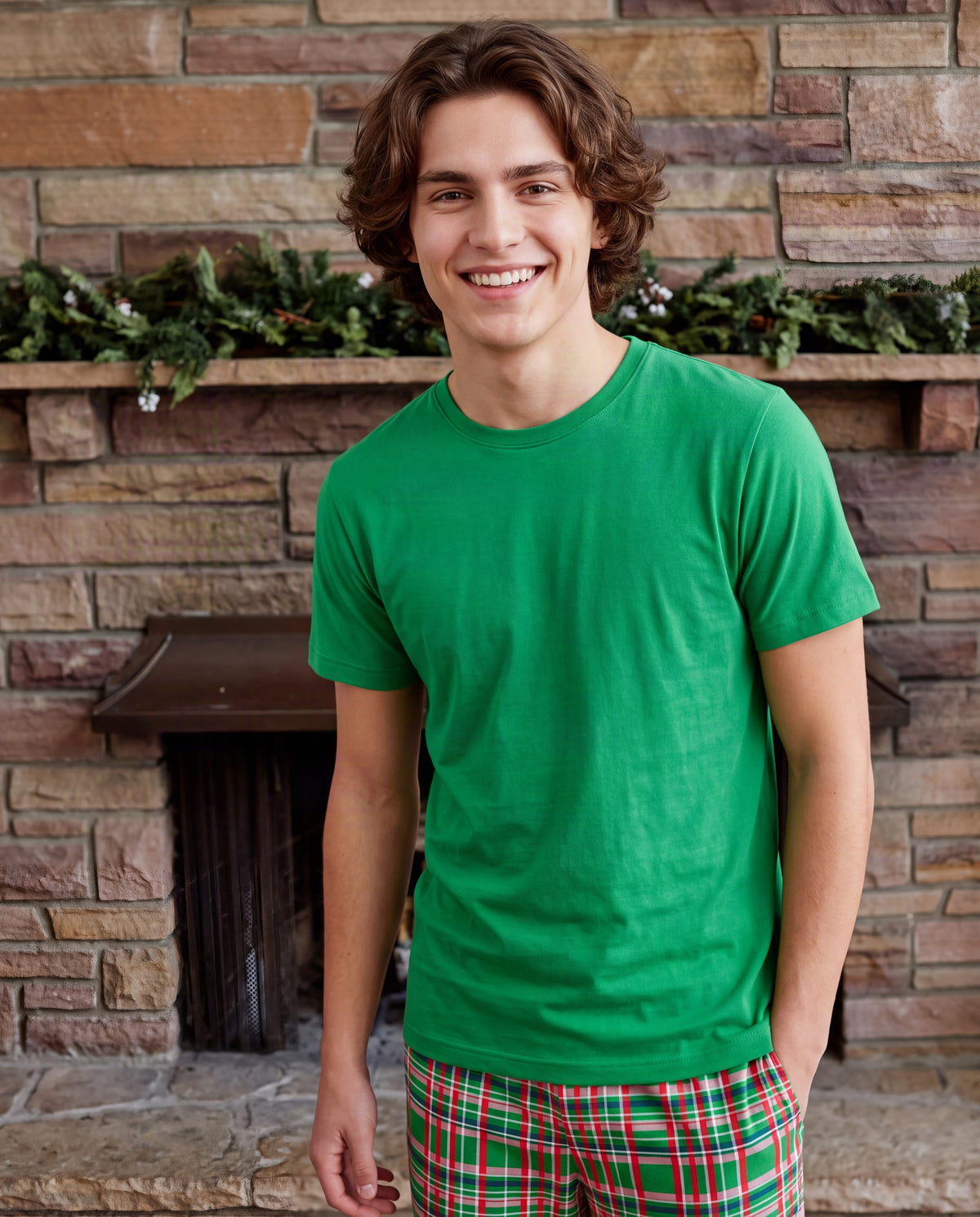 Mens Holiday Plaid Set