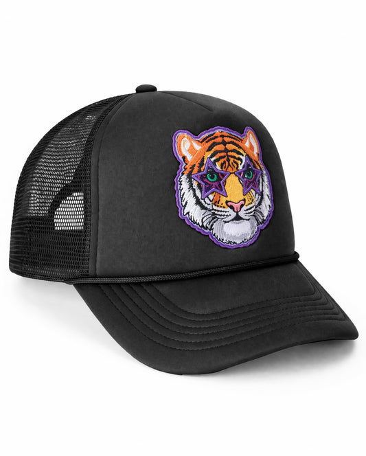 Tiger Trucker Hat, Black