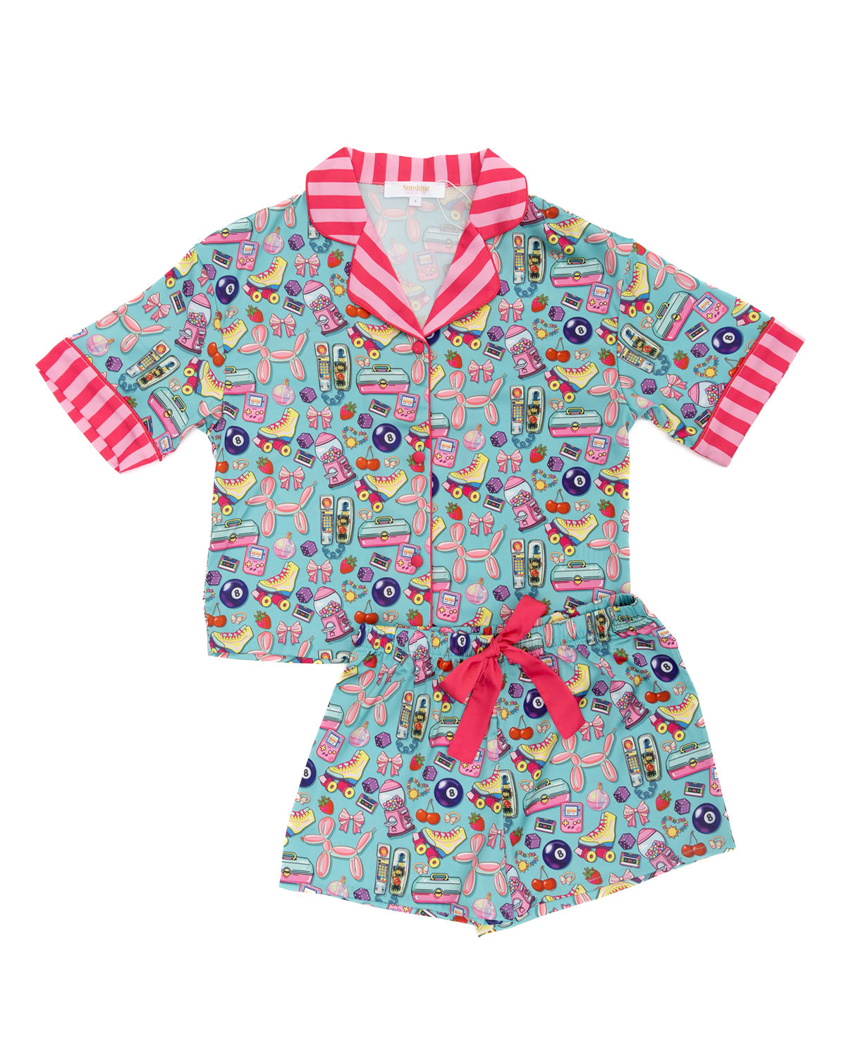 Kids 90's Girl Silky Short Set