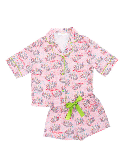 Kids Crown Jewels Silky Short Set