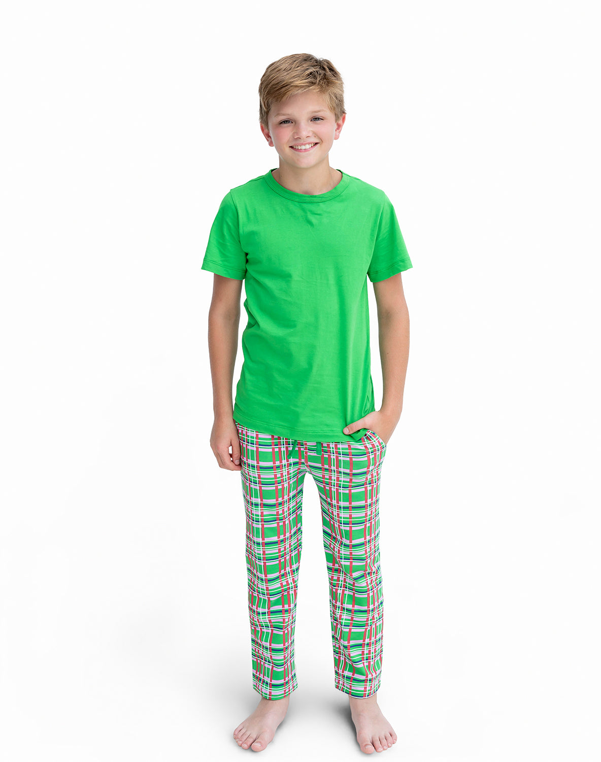 Boys Holiday Plaid Set