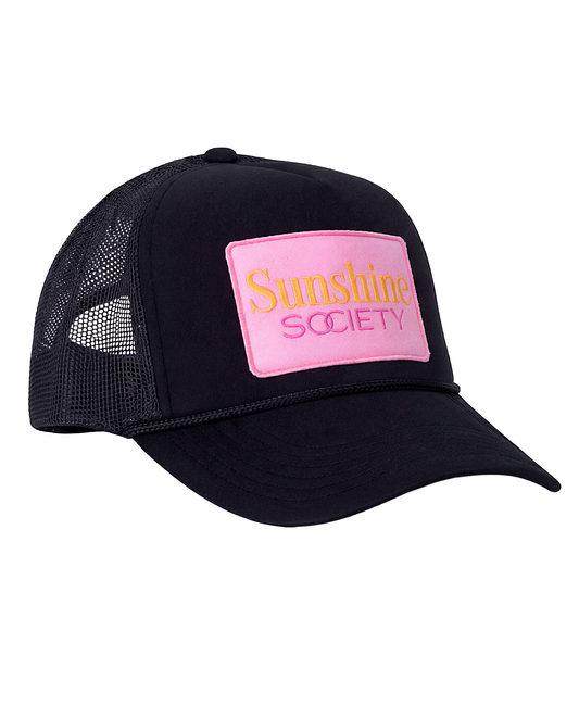 Sunshine Society Trucker Hat, Black