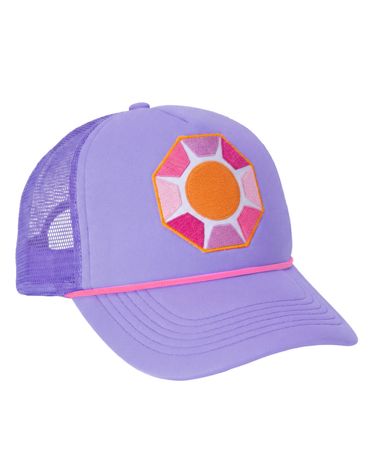 Kids Solitaire Trucker Hat, Lavender
