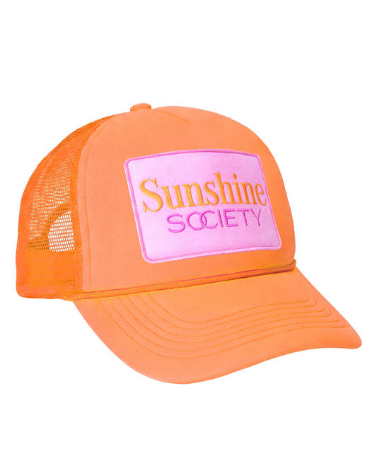 Sunshine Society Trucker Hat, Orange