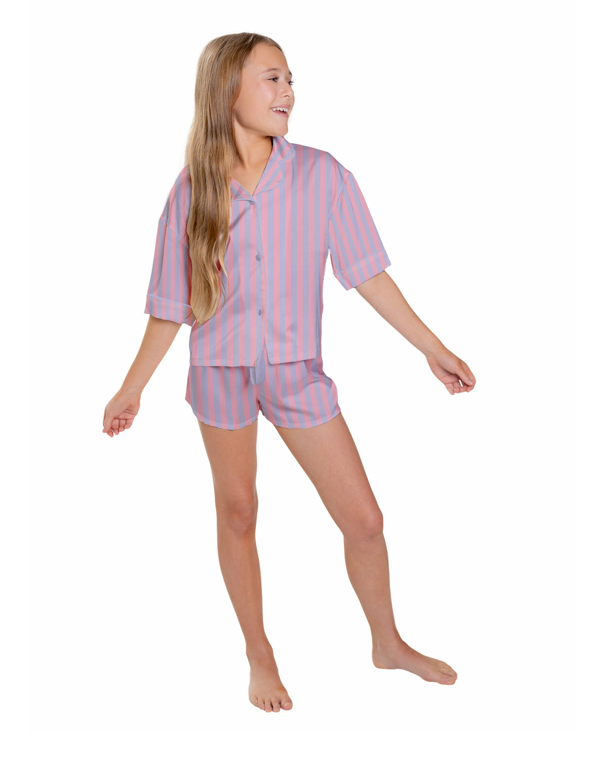 Kids Silky Cotton Candy Short Sleeve Short Set