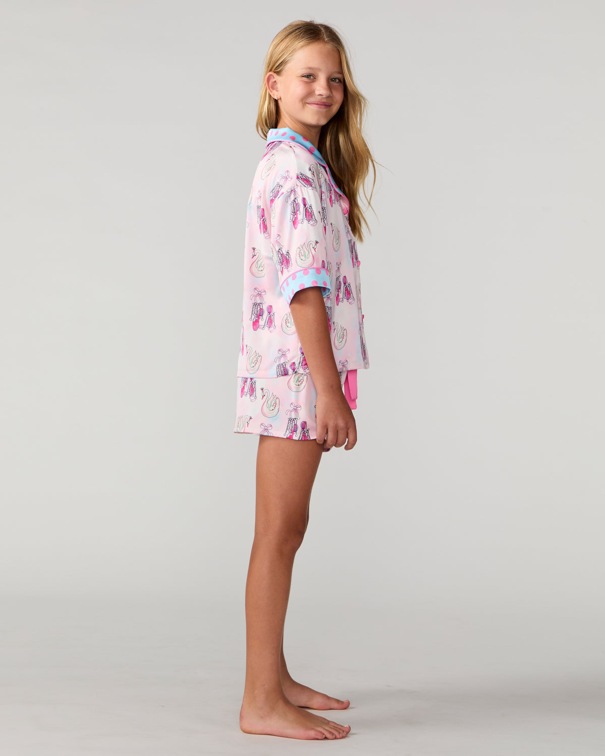 Kids Swan Lake Silky Short Set