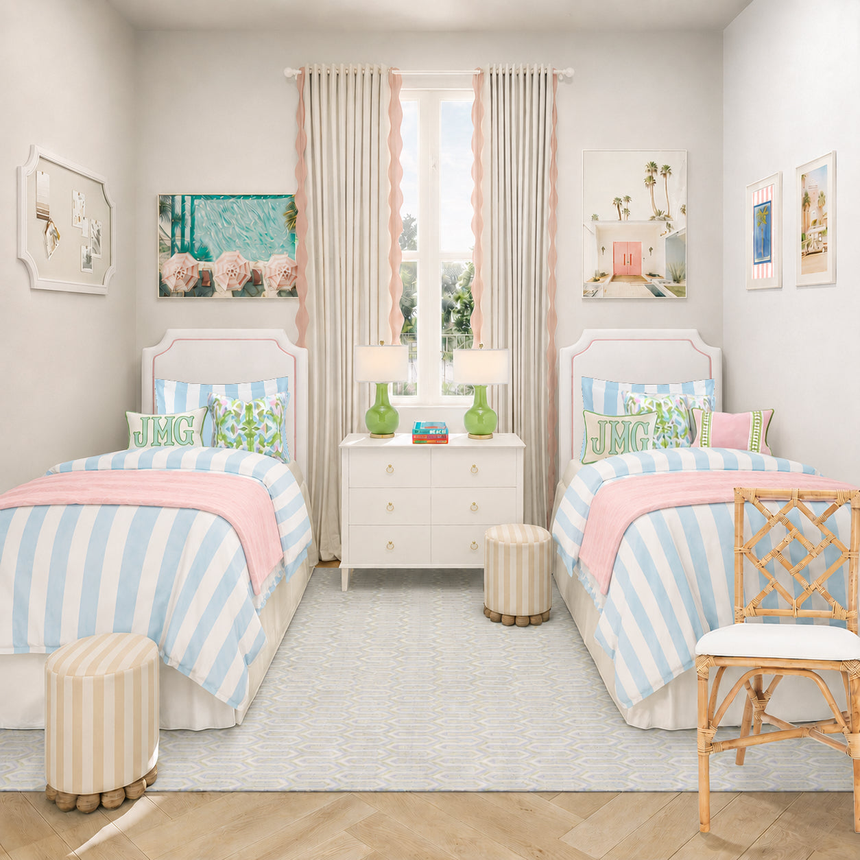 Coastal Stripe XL Twin Duvet and Sham Set