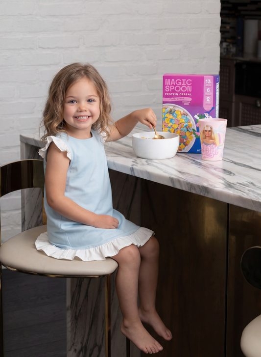 Kids Blue Silky Dress