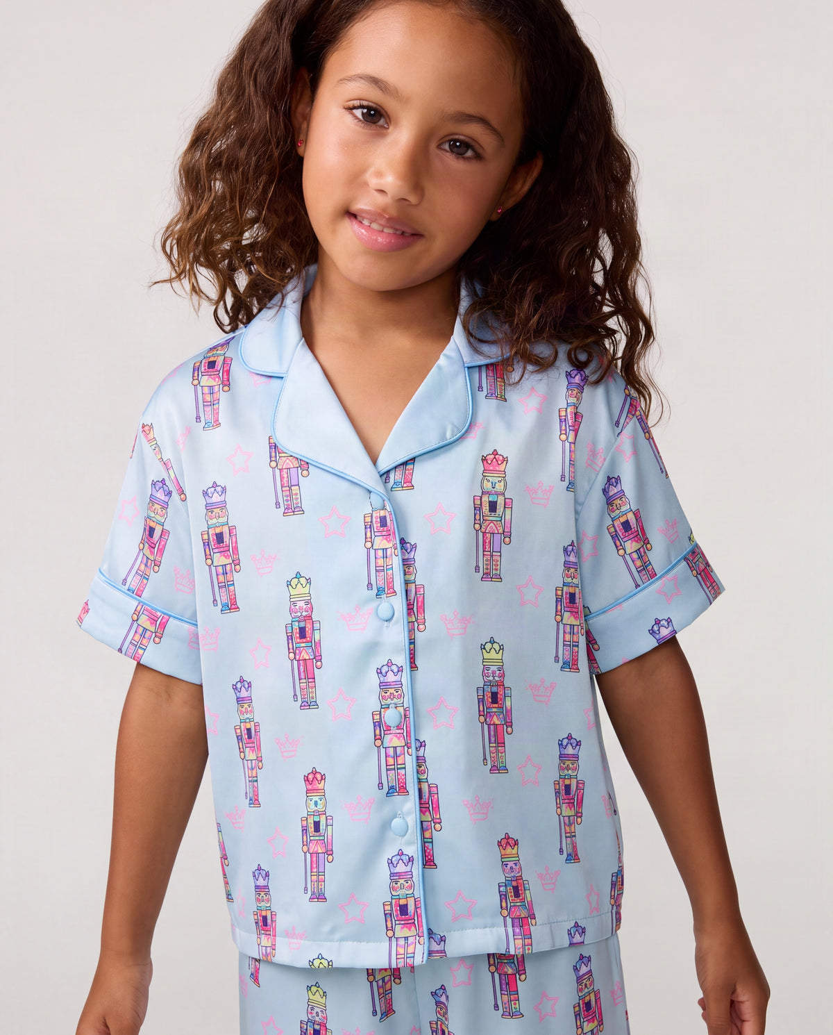 Kids Nutcracker Silky Pant Set, Blue