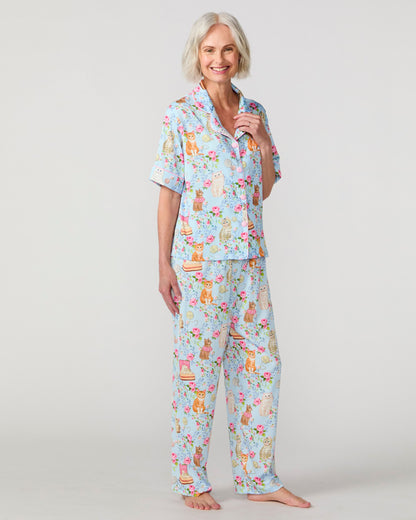 House Cats Silky Pant Set