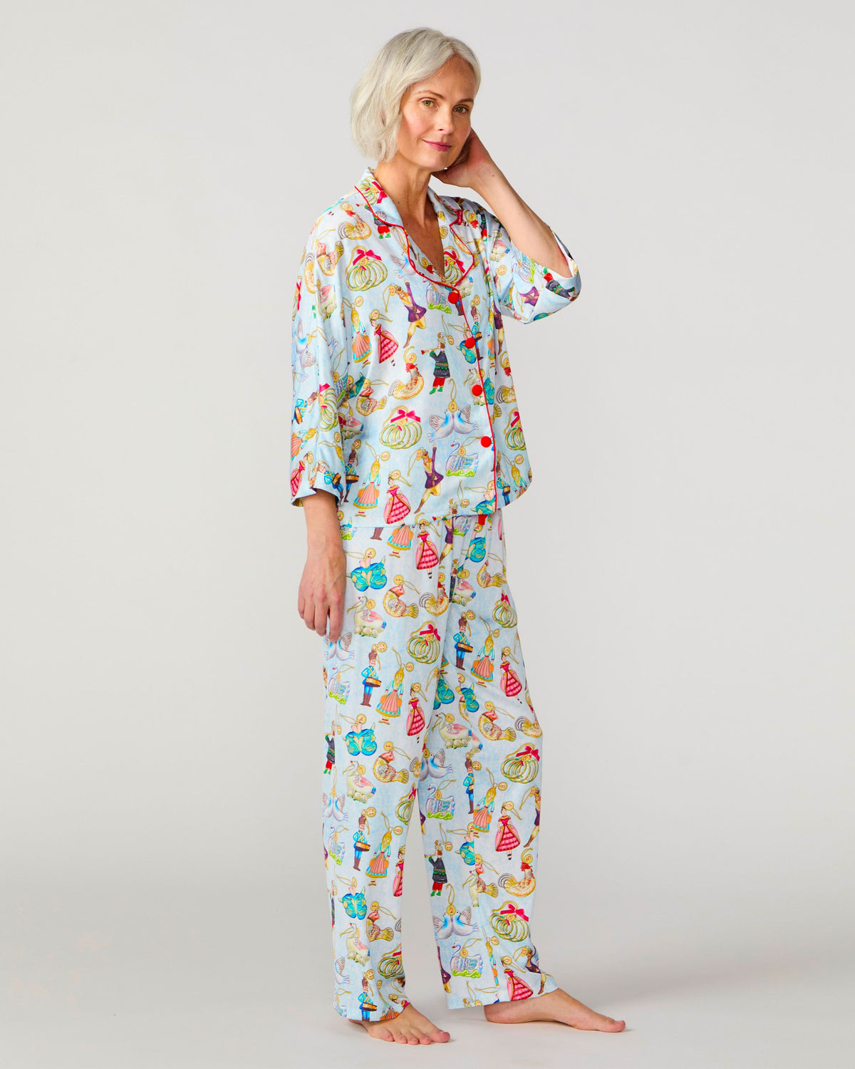 12 Days Silky 3/4 Sleeve Pant Set