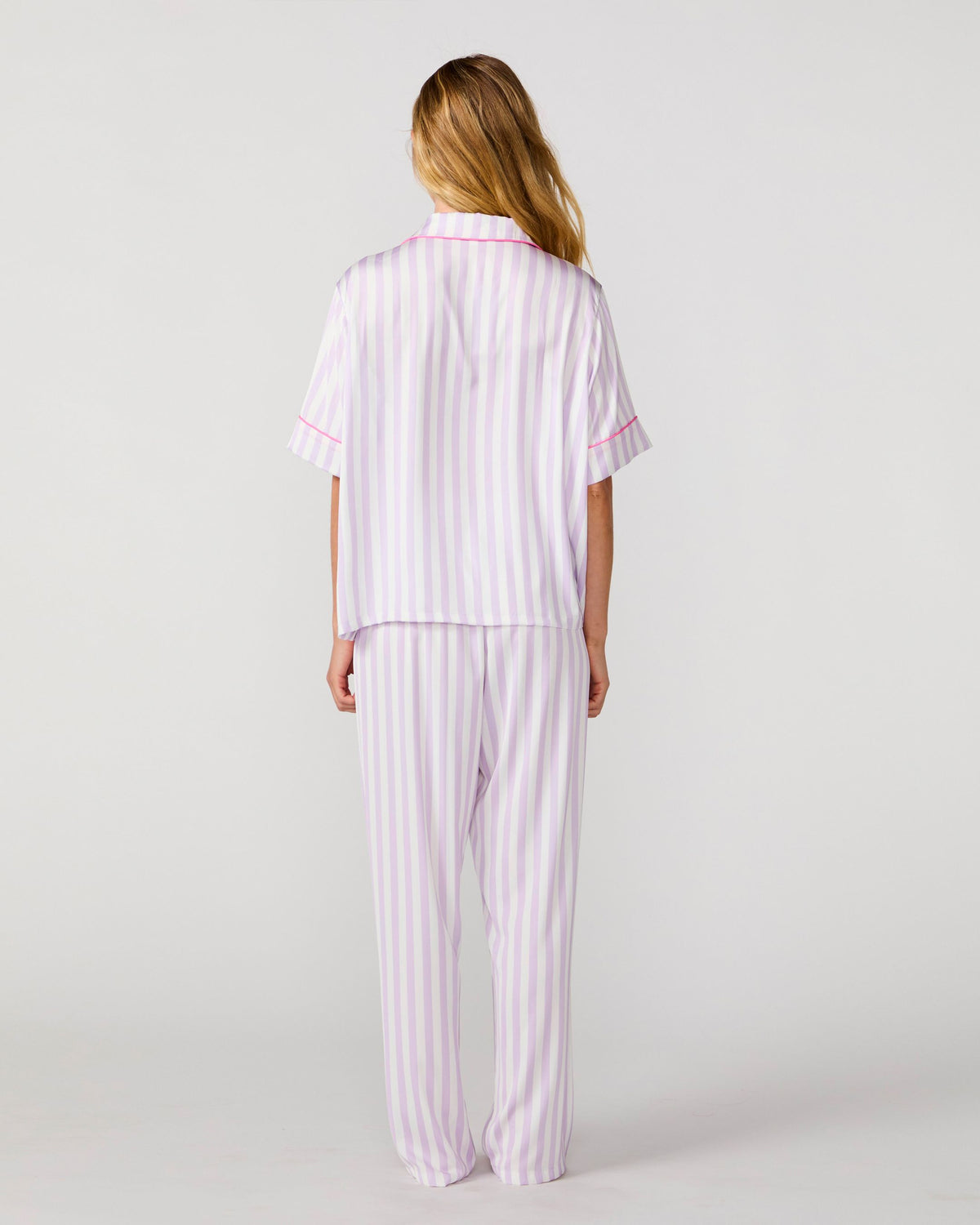 Lavender Luxe Silky Pant Set