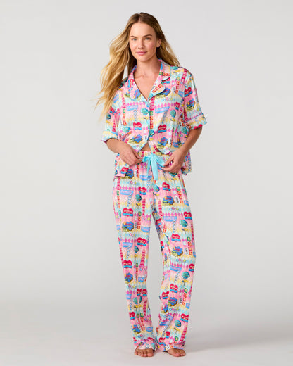 Highway Holiday Silky Pant Set