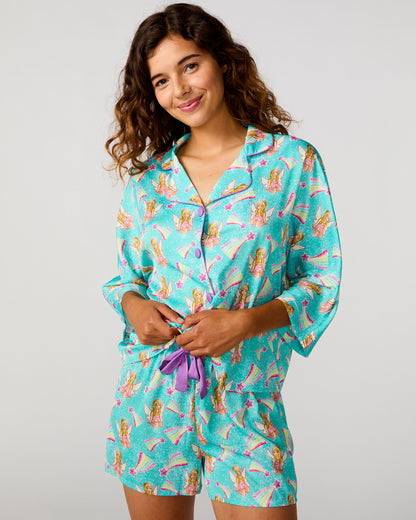 Tink Silky Silky 3/4 Sleeve Short Set