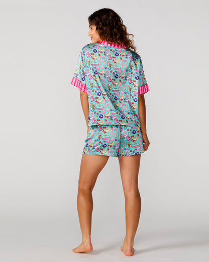 90's Girl Silky Short Set